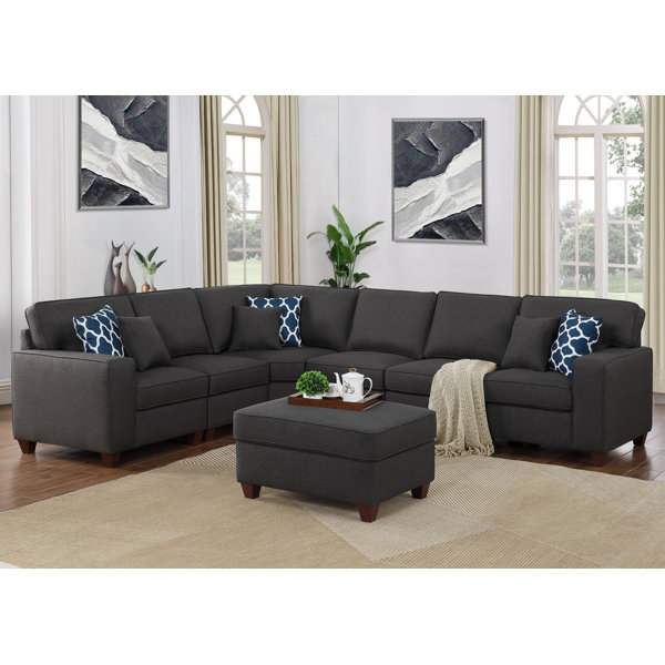 DEVION Furniture Sarah Upholstered Sectional Wayfair   Sarah Upholstered Sectional 